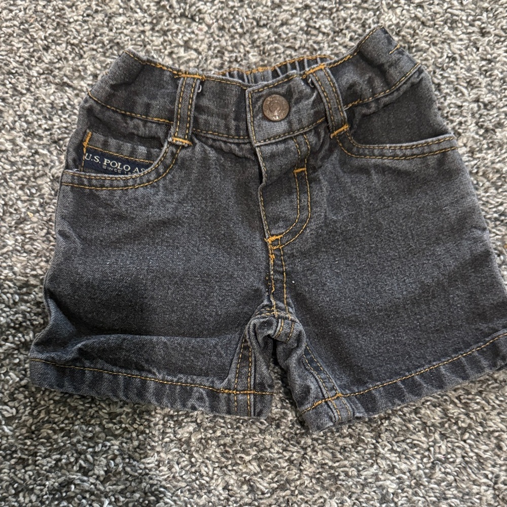 U.S. Polo Assn. Kids Dark Gray Denim Shorts